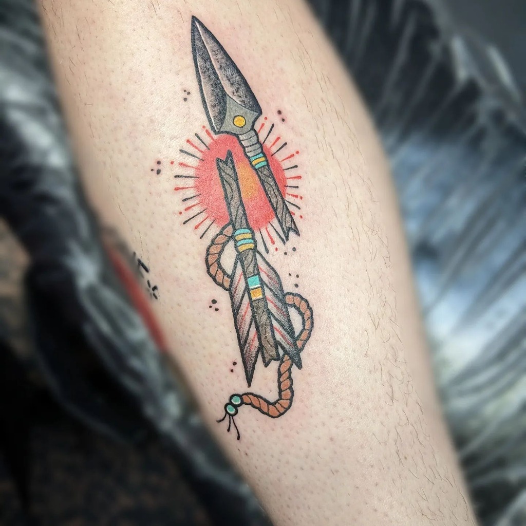 Blackwork ornamental tattoo